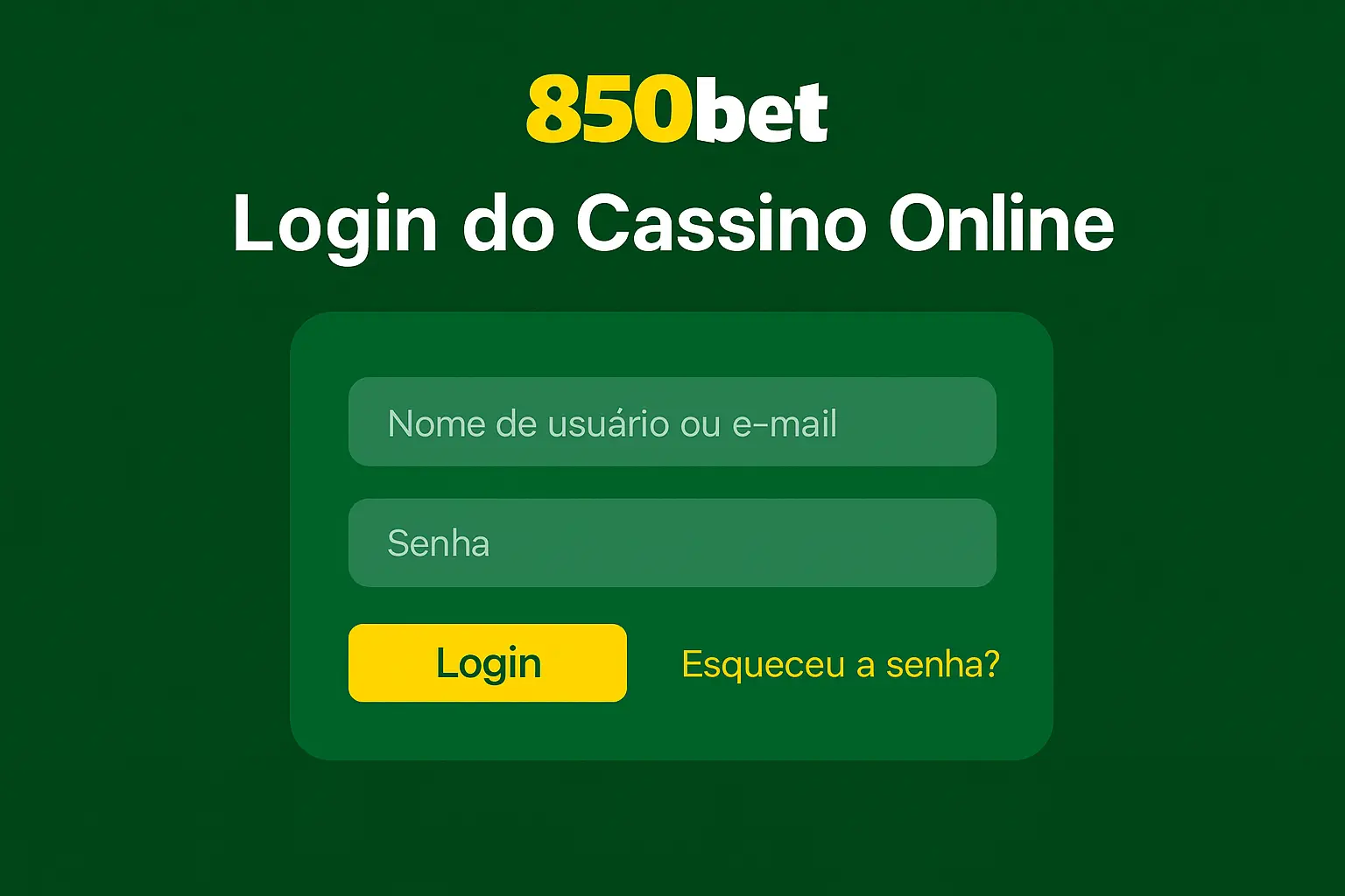 Criar uma nova Conta no plataforma 850BET.COM